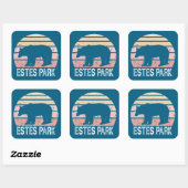 Estes Park Colorado Retro Beer Vierkante Sticker (Vel)