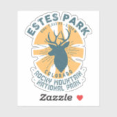 Estes Park Colorado - Retro  gebergte Sticker (Vel)