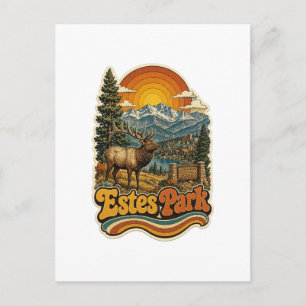 Estes Park Colorado Retro Reisposter Briefkaart