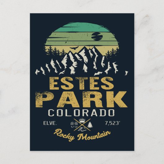 Estes Park Colorado - Rocky Mountain National Park Briefkaart (Voorkant)