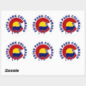Estes Park, Colorado Ronde Sticker (Vel)