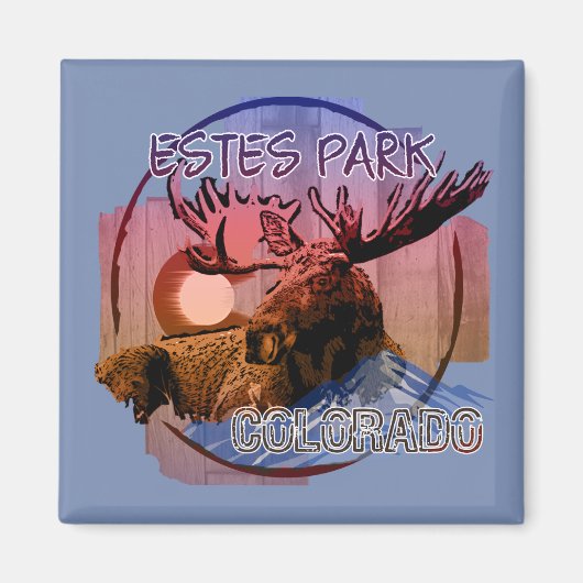 Estes Park Colorado rustieke eland magneet (Voorkant)