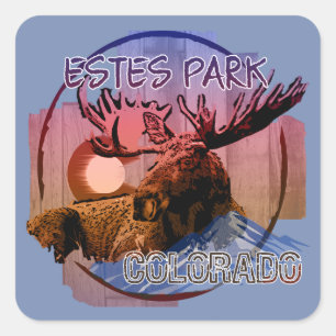 Estes Park Colorado rustieke eland stickers