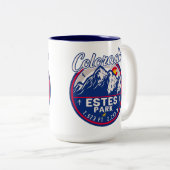 Estes Park Colorado Souvenirs - kamperen Tweekleurige Koffiemok (Voorkant rechts)