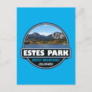 Estes Park Colorado Travel Art Emblem Briefkaart