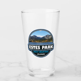 Estes Park Colorado Travel Art Emblem Glas
