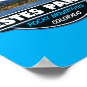Estes Park Colorado Travel Art Emblem Poster (Hoek)