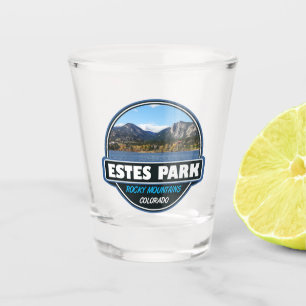 Estes Park Colorado Travel Art Emblem Shot Glas