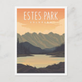 Estes Park Colorado USA Travel Illustration Briefkaart (Voorkant)