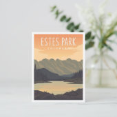 Estes Park Colorado USA Travel Illustration Briefkaart (Staand voorkant)