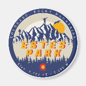 Estes Park Colorado Vlag Bergen Wandelen Souvenir Magneet (Voorkant)