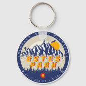 Estes Park Colorado Vlag Bergen Wandelen Souvenir Sleutelhanger (Voorkant)