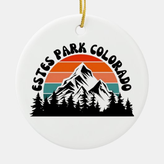 Estes Park Keramisch Ornament (Voorkant)