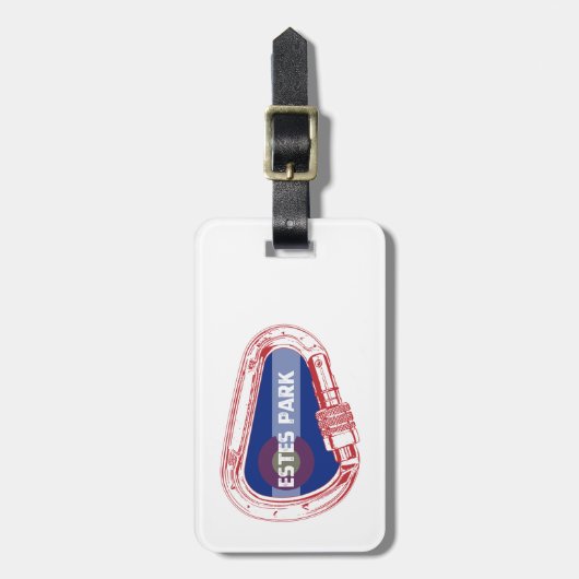 Estes Park Klibing Carabiner Bagagelabel (Voorkant verticaal)