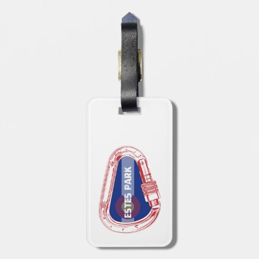 Estes Park Klibing Carabiner Bagagelabel (Achterkant verticaal)