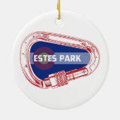 Estes Park Klibing Carabiner Keramisch Ornament (Achterkant)