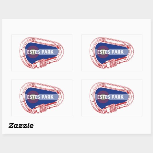 Estes Park Klibing Carabiner Rechthoekige Sticker (Vel)