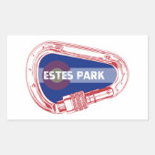 Estes Park Klibing Carabiner Rechthoekige Sticker (Voorkant)