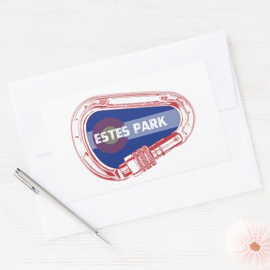 Estes Park Klibing Carabiner Rechthoekige Sticker (Envelop)