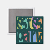 Estes Park Retro Tekst Magneet (Voorkant / Achterkant)