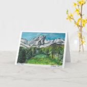 Estes Park Rocky Mountains Wenskaart Kaart (Gele Bloem)