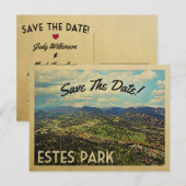 Estes Park Save the Date Colorado Aankondigingskaart (Voorkant / Achterkant)