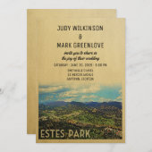 Estes Park Wedding Invitation Colorado Kaart (Voorkant / Achterkant)