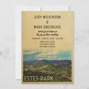 Estes Park Wedding Invitation Colorado Kaart