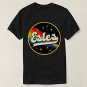 Estes regenboog in ruimte stijl t-shirt (Design voorkant)