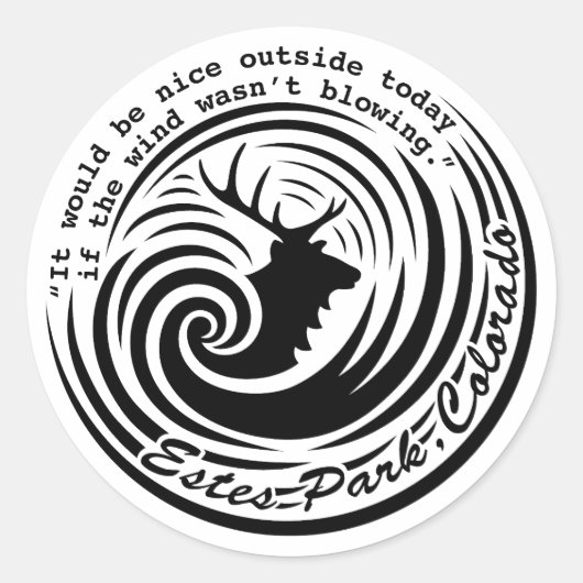 Estes Wind white sticker (Voorkant)