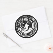 Estes wind zwarte sticker (Envelop)
