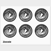 Estes wind zwarte sticker (Vel)