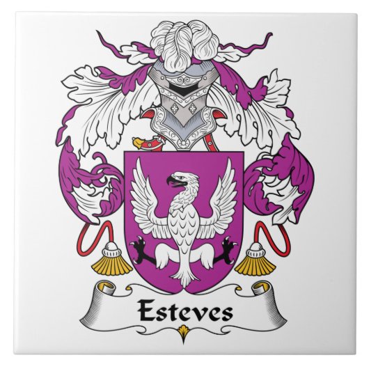 Esteves Family Crest Tegeltje (Voorkant)