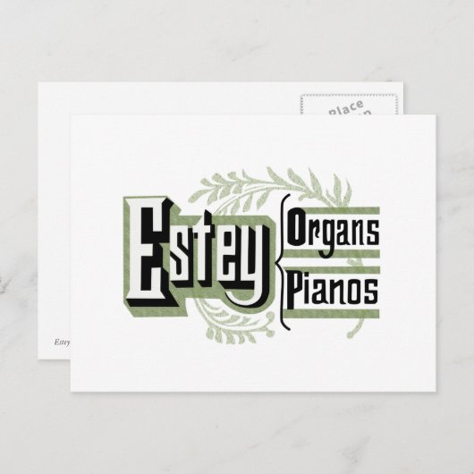 Estey Organs & Pianos Briefkaart (Voorkant / Achterkant)