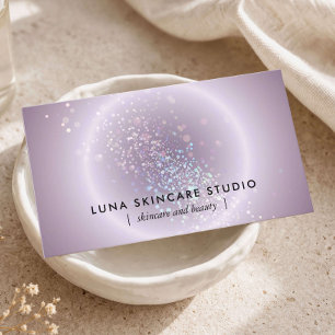Estheetician Celestial Glow Modern Zacht Lavendel Visitekaartje