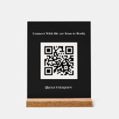 Estheetician Charcoal QR-code Boeking Acryl Bord (Voorkant)
