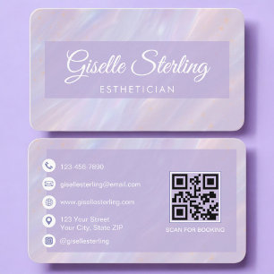 Estheetician Iridescente QR-code Professioneel Visitekaartje