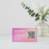 Estheetician Logo QR-code Visitekaartje (Staand voorkant)