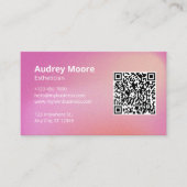Estheetician Logo QR-code Visitekaartje (Voorkant)