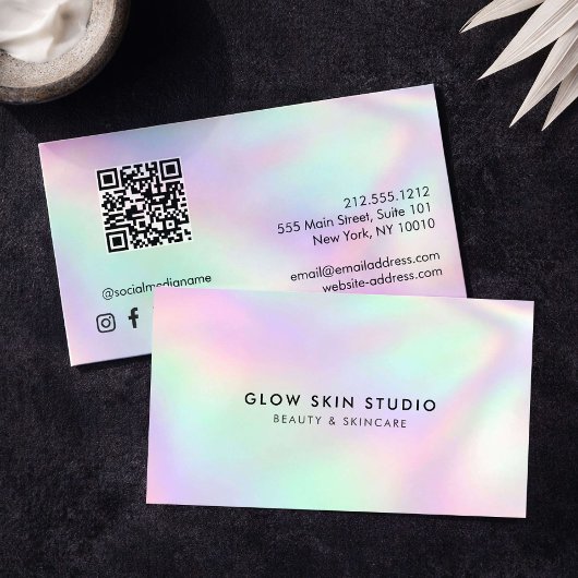 Estheetician QR-code Minimalistische Schoonheid Visitekaartje