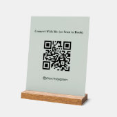 Estheetician Sage Green QR Code Boeking Acryl Bord (Hoek)