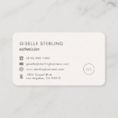 Estheetician Vrouwelijk Professioneel Visitekaartje (Achterkant)