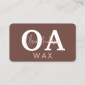 Estheetiker QR-code Terracotta Wax Specialist Visitekaartje (Voorkant)