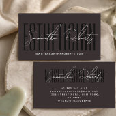 Estheetisch moderne typografie script bruin visitekaartje