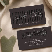 Estheetisch moderne typografie script bruin visitekaartje