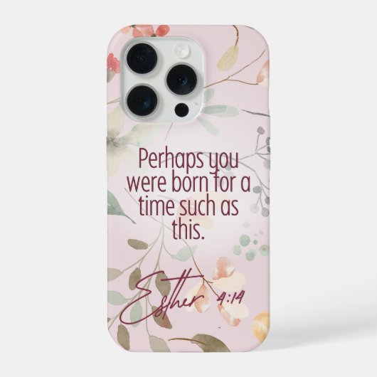 Esther 4:14 Bijbeltekst Kunst iPhone Hoesje (Achterkant)