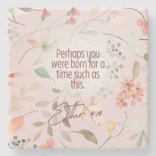 Esther 4:14 Bijbeltekst Kunst Stenen Onderzetter