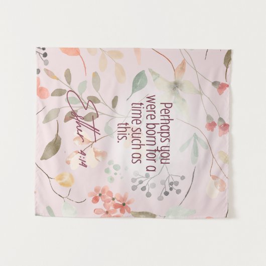 Esther 4:14 Bijbeltekst Kunst Wandkleed (Voorkant (horizontaal))