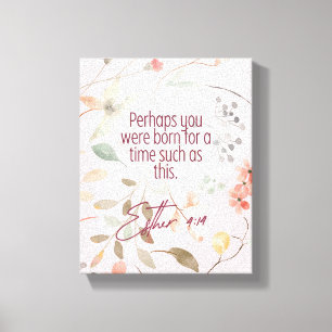 Esther 4:14 Christelijke Bijbelverzen Kunst Canvas Afdruk