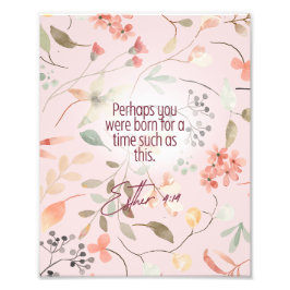 Esther 4:14 Christelijke Bijbelverzen Kunst Foto Afdruk